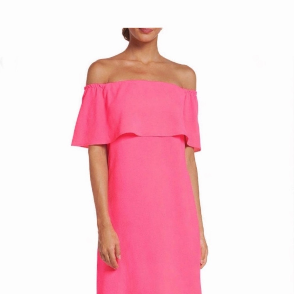 NWT Charles Henry Strapless Dress in Vibrant Pink